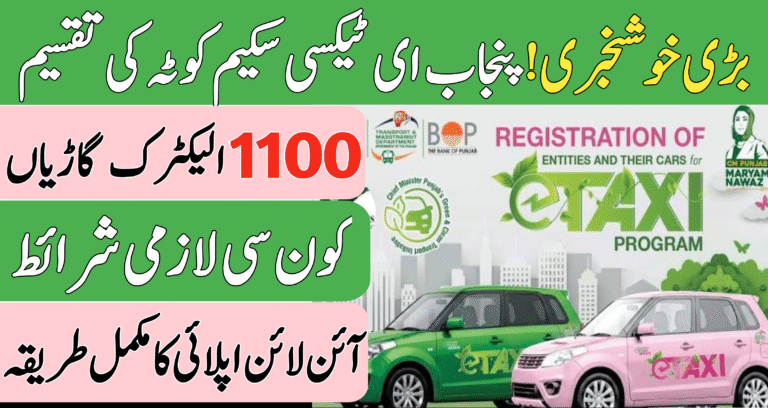 Punjab E-Taxi Scheme Quota Revealed