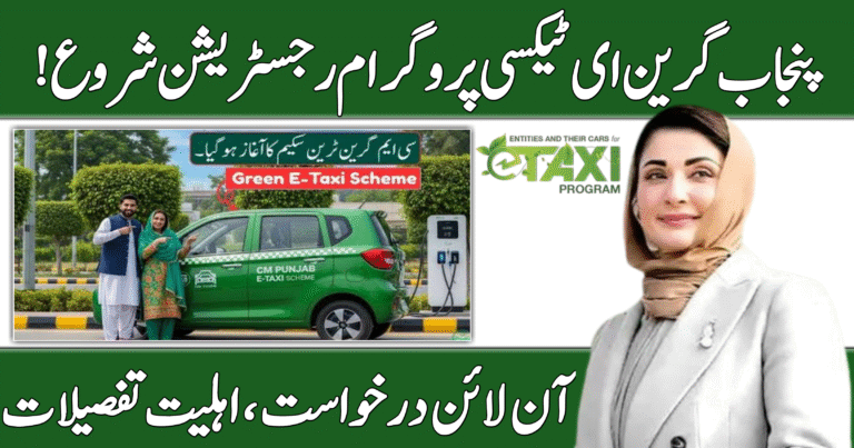 CM Punjab Green E-Taxi Program
